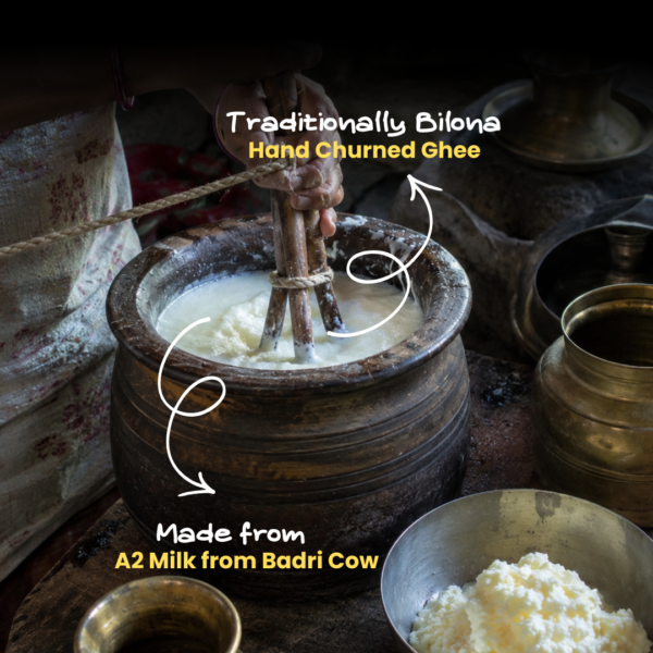 Nirvana Organic A2 Bilona Badri Cow Ghee (1000ml) - Image 3