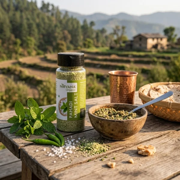 Nirvana Organic Pahadi Mint Salt - (150gms) - Image 2