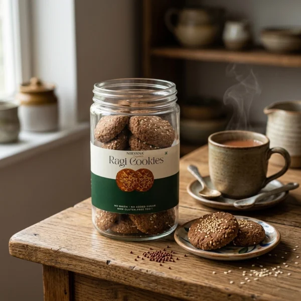 Nirvana Organic Ragi Cookies (200gms) - Image 2