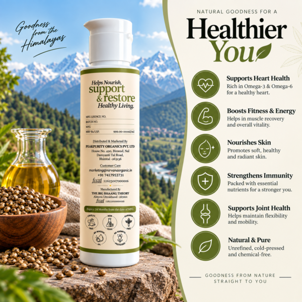 Nirvana Organic Hemp Seed Oil (100ml) - Image 2
